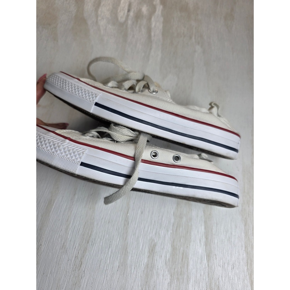Converse Chuck Taylor All Star Shoreline White Canvas Slip On Sneakers Women 8.5 - Picture 6 of 8